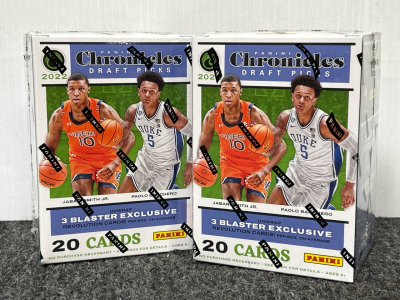 (2) Unopened Boxes of 2022 Panini Chronicles Draft Picks Trading Cards