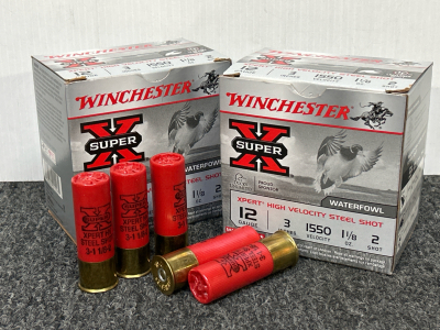 (2) Boxes of Winchester Super-X 12 Ga. 3" Waterfowl ShotShells
