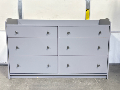 6 Drawer Grey Dresser