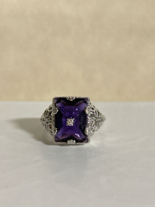 Size 8 Purple Amethyst Ring