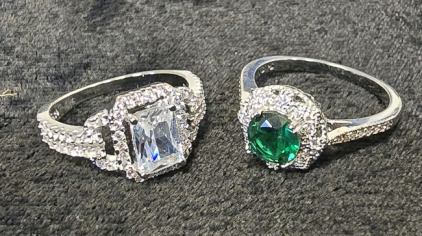 (2) Women's Size 9 Fashion Rings
