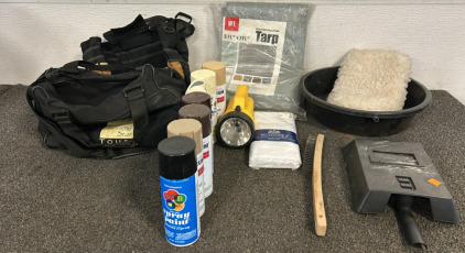 Tool Bag, Heavy Duty Reflective Tarp, Chicago Electric Welding Systems Face Shield, & More!