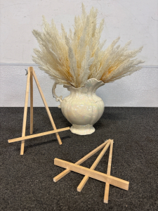 (2) Easels W/ Flower Vase
