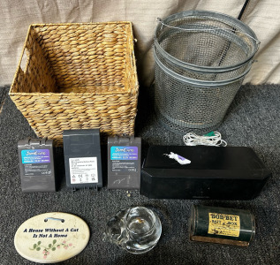 Speakers, Dyson Battery&rsquo;s, Baskets