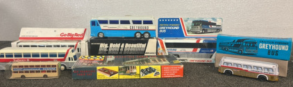 Assortment of Bus Collectibles