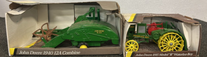 John Deere 1940 12A Combine Collectible & John Deere 1915 Model &ldquo;R&rdquo; Waterloo Boy