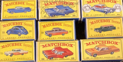 VARIETY OF VINTAGE MATCHBOX DIECAST CARS.
