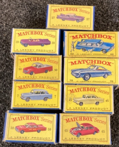 VARIETY IF VINTAGE MATCHBOX DIECAST CARS.