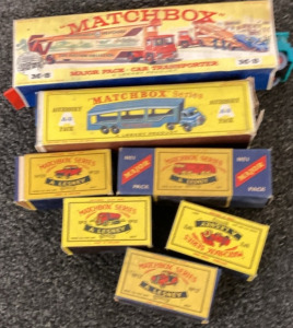 VARIETY OF VINTAGE MATCHBOX DIECAST CARS.