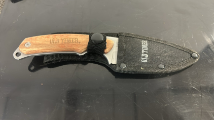 Old Timer Zebra Knife With Case