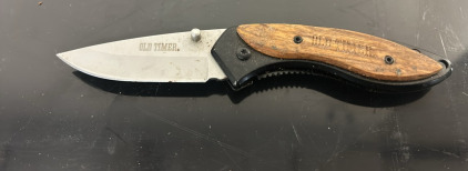 Old Timer Zebra Wood Folding Knife