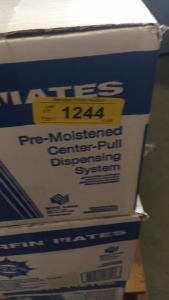 Center pull hand sanitizing towels