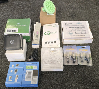 Assorted Personal Items- Wifi Extender, TDS-3 Tester, Power Factor Savers And amore