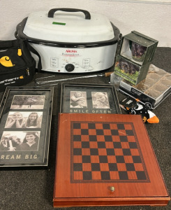 Aroma 18Q Roaster Oven, Carhart Lunch Bag, Chess Board, Picture Frames, & More!