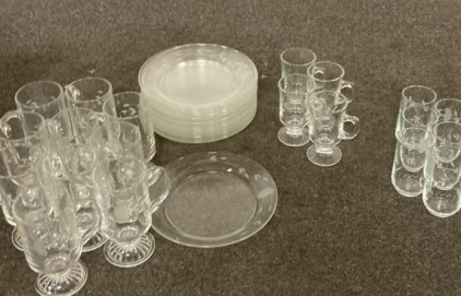 PRINCESS HOUSE CRYSTAL HERITAGE PATTERN CUPS AND PLATES.