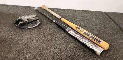 Softball Bats Demarini 28oz Rawlings Big Stick Willson Right Handers Glove
