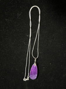 29.65ct Purple Dragon Vein Agate Necklace