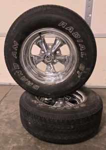 (2) Precision Wheels 5 Lug 14" Rims With Grand AM Radial GT Tires