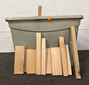 Tote of Various Wood Pieces