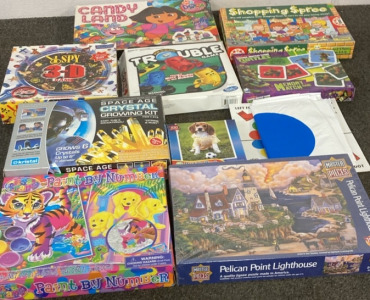 VARIETY OF KIDS BOARD GAMES AND ACTIVITIES.