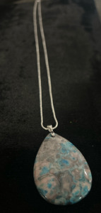 101.25 CT. Beautiful Mixed Blue Fire Agate Gemstone .925 Necklace
