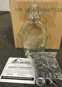 12- 12oz Glass Bottles By North Mountain Supply