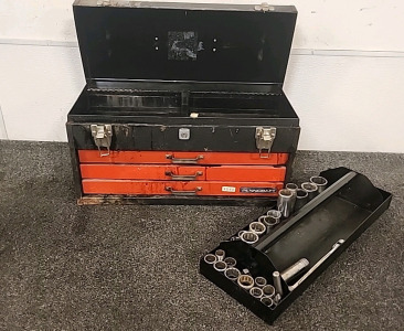 Penn craft Tool Box sockets and more..