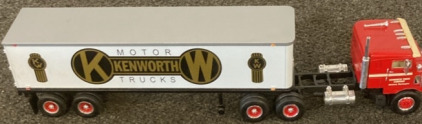 VINTAGE KENWORTH TRUCK COMPANY DIE-CAST TRUCK AND SEMI COLLECTIBLE.
