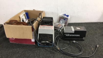 Air Compressor, Air Pressure Measurer, Straps