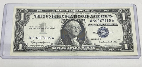 1957 B Washington One Dollar Silver Certificate