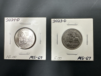 Gem Collection of (10) Different Commemorate U.S. Quarters (Mint and Date in Photos), (1) Gem U.S. President Pierce Dollar Coin (Mint and Date in Photos) - 2