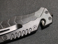 (1) (Coal Black) Stainless Steel Tactical Folding Pocket Knife - 3