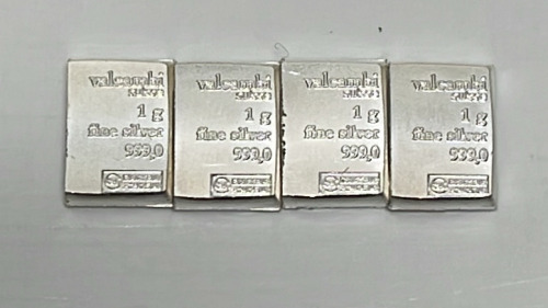 (4) 1 Gram .999 Fine Pure Silver Bars