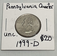 (5) Washington Uncirculated Quarters Dated 1999 (Carded) - 4