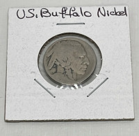 (5) U.S. Buffalo Nickel Coins Dated 1926-1937 W/ 2 Without Dates (Carded) - 5