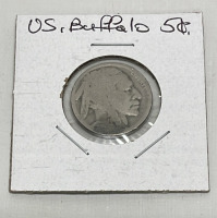 (5) U.S. Buffalo Nickel Coins Dated 1926-1937 W/ 2 Without Dates (Carded) - 6