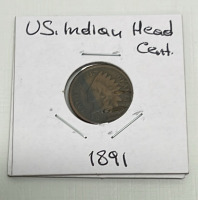(6) U.S. Indian Head Pennies Dated 1891-1905 (Carded) - 2