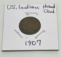 (6) U.S. Indian Head Pennies Dated 1891-1905 (Carded) - 7