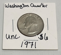 (3) Washington Uncirculated Quarters Dated 1971 And 1978 (Carded) - 2