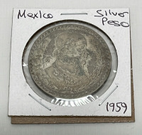 (5) Mexico Silver Pesos Dated 1958-1966 (Carded) - 3