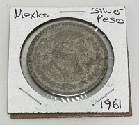 (5) Mexico Silver Pesos Dated 1958-1966 (Carded) - 4