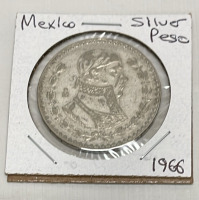 (5) Mexico Silver Pesos Dated 1958-1966 (Carded) - 6