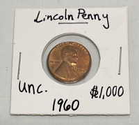 (1) 1960 Lincoln Penny, (3) Jefferson NickelCoins Dated 1968-1969 (Carded) - 2