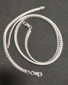 (1) 22" 925 Braided Chain Necklace & (1) 7½" 925 Braided Chain Necklace