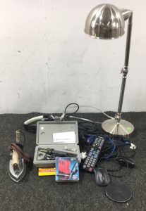 Desk lamp, wood burning kit and more