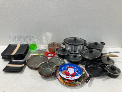 Crockpot, Pots, Pans, Plates & More