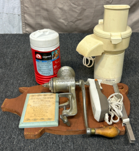 Vintage Sunbeam Oskar Food Chopper, Vintage Grinder, General Electric Knife and More