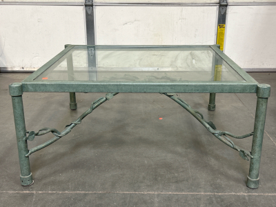 Glass Top Outdoor Table