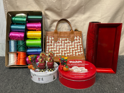 Party Ribbon, Tin Containers, Fossil Handbag and More