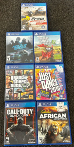 PS4 Games, Including GTA5, Just Dance, Call Of Duty Black Ops